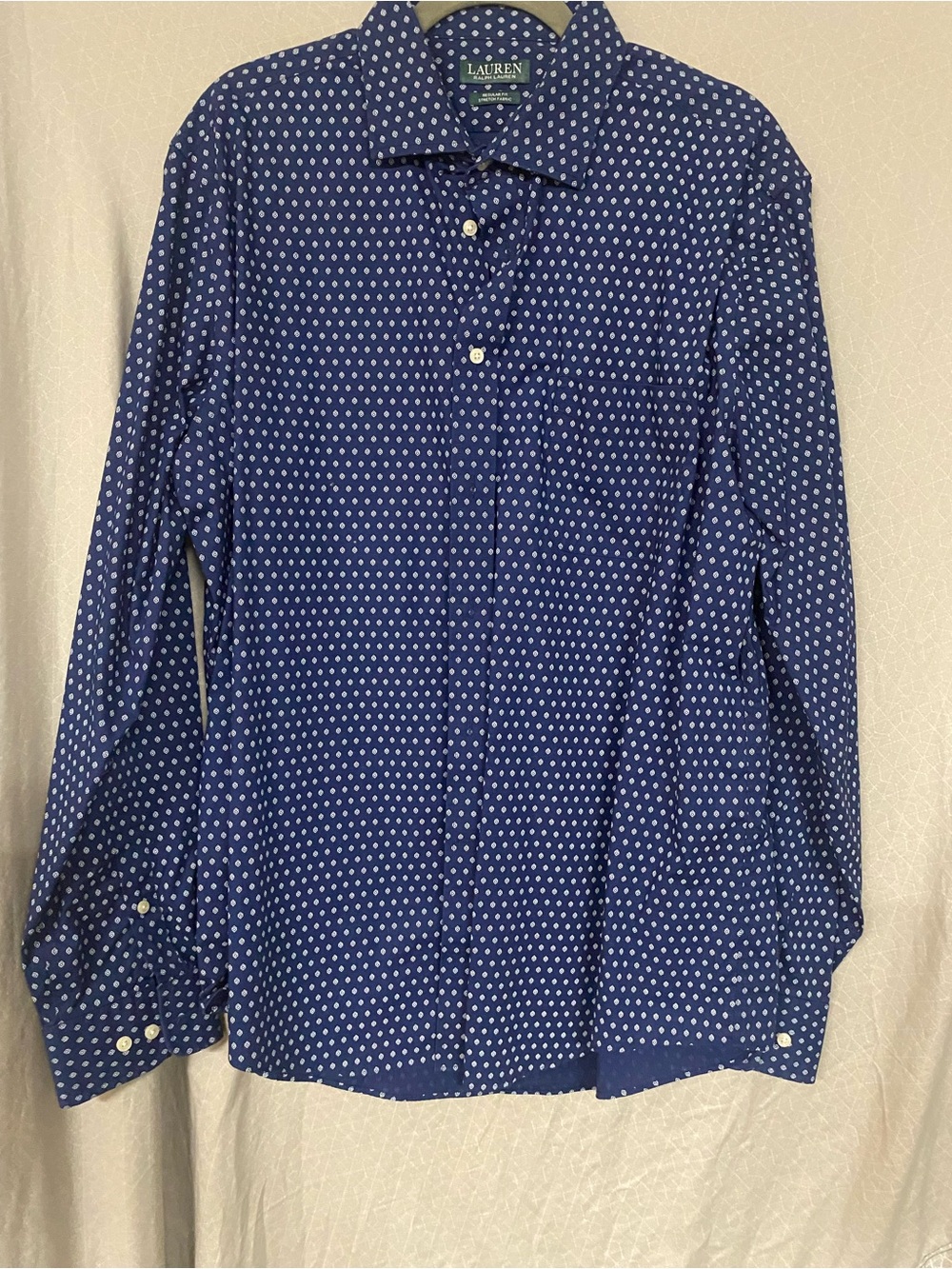 Ralph Lauren Navy Blue Micro Dot Button-Up Shirt
